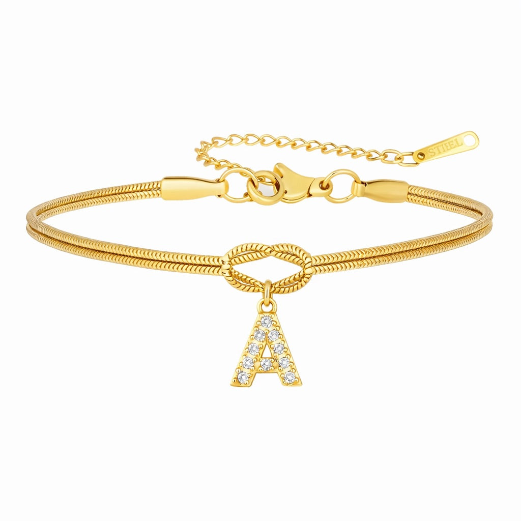 DOUBLE KNOT CHARM BRACELET