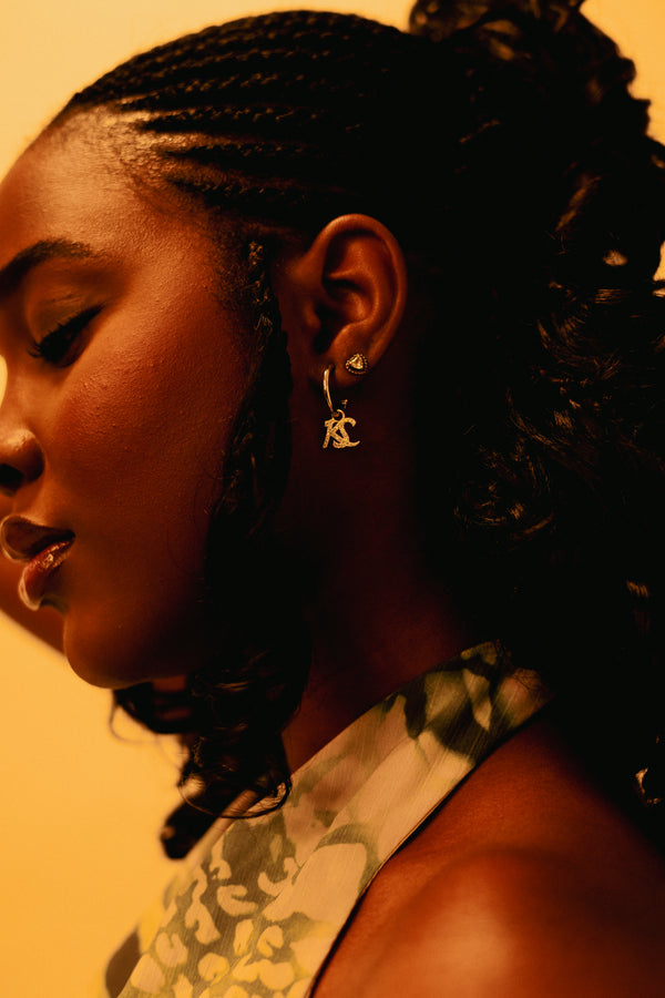 KS SIGNATURE HOOP EARRINGS SILVER