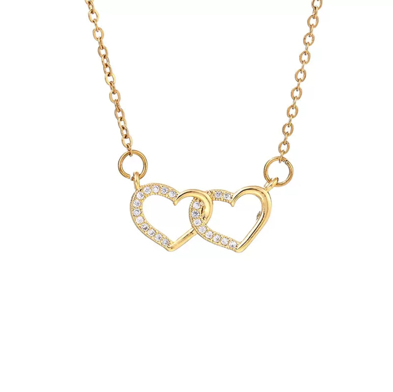 DOUBLE LOVE PENDANT NECKLACE