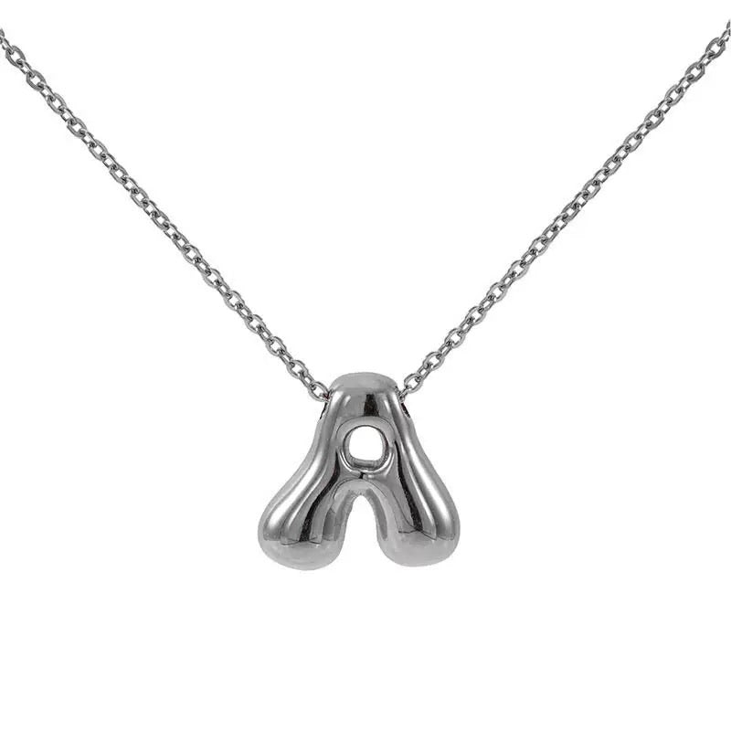 BUBBLE INITIAL NECKLACE