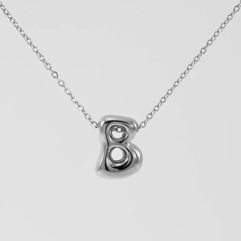 BUBBLE INITIAL NECKLACE