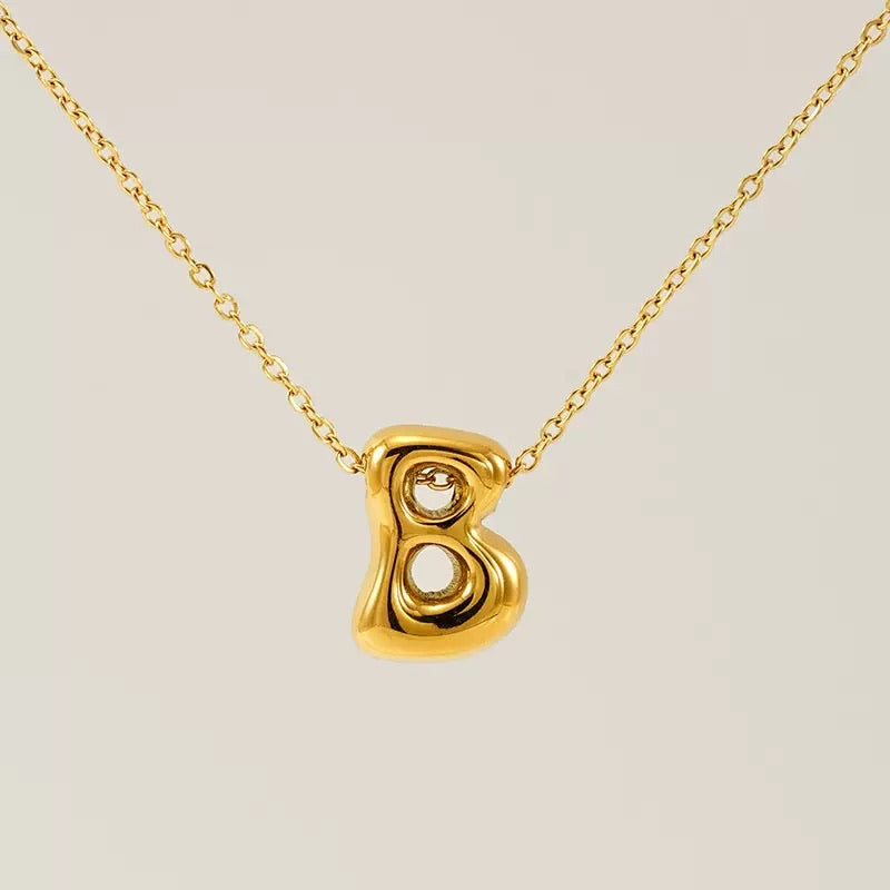 BUBBLE INITIAL NECKLACE